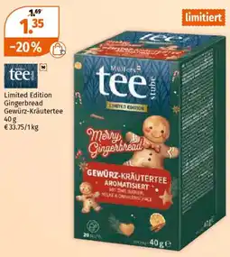 Müller Limited Edition Gingerbread Gewürz-Kräutertee Angebot