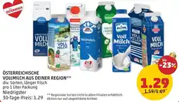 PENNY Österreichische vollmilch aus deiner region Angebot