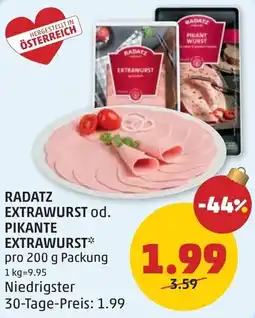 PENNY Radatz extrawurst od. pikante extrawurst Angebot