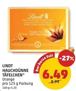 PENNY Lindt hauchdünne täfelchen Angebot