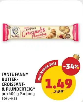 PENNY Tante fanny butter- croissant- & plunderteig Angebot