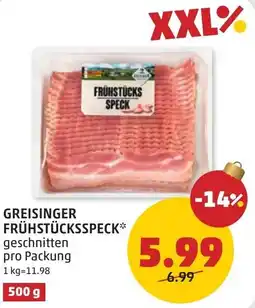 PENNY Greisinger frühstücksspeck Angebot