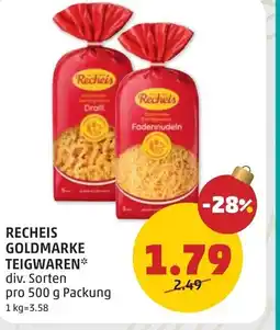 PENNY Recheis goldmarke teigwaren Angebot