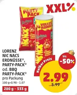 PENNY Lorenz nic nacs erdnüsse party-pack od. bbq party-pack Angebot
