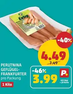 PENNY Perutnina geflügel- frankfurter pro packung Angebot