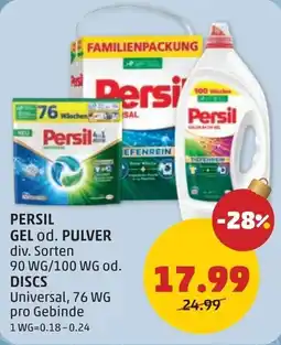 PENNY Persil gel od. pulver div. sorten discs Angebot