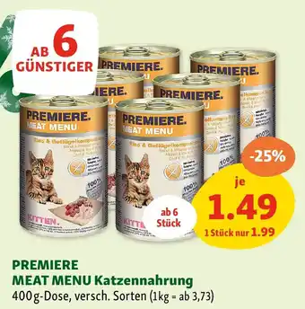 Fressnapf Premiere meat menu katzennahrung Angebot