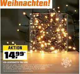 OBI LED-Lichterkette Outdoor 700 LEDs Warmweiß Angebot
