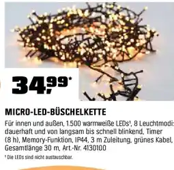 OBI LED-Lichterkette 1.500 LEDs Warmweiß Angebot