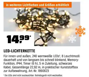 LED-Lichterkette 240 LEDs Warmweiß in Kunststoffbox Schwarzes Kabel