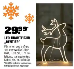 OBI Lichtfigur Rentier Warmweiß 441 LEDs Angebot
