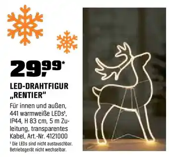OBI Lichtfigur Rentier Warmweiß 441 LEDs Angebot
