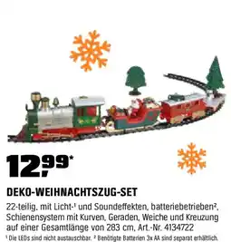 OBI Deko-Weihnachtszug-Set mit Sound und Licht 283 cm Mehrfarbig 22-teilig Angebot