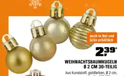 OBI Weihnachtsbaumkugeln Kunststoff Gold 30-teilig Angebot