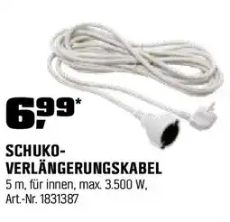 OBI Schuko Verlängerungskabel Weiß Angebot