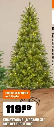 OBI Künstlicher Weihnachtsbaum LED Tannenbaum Nagano Kunsttanne Grün Angebot