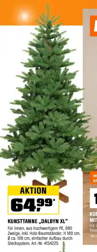 OBI Künstlicher Weihnachtsbaum Dalbyn Tannenbaum inkl. Holzständer Kunsttanne Angebot
