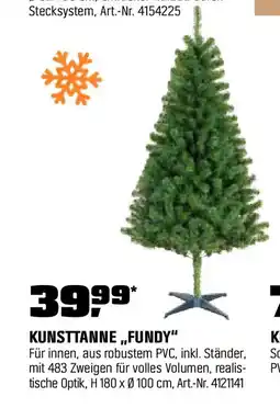 OBI Künstlicher Weihnachtsbaum Tannenbaum Fundy 180 cm Kunsttanne Grün Angebot