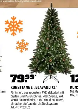 OBI Künstlicher Weihnachtsbaum Tannenbaum Blavand Kunsttanne mit Schnee Angebot