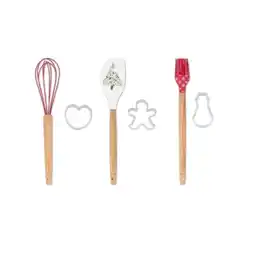 Lidl Backhelfer-Set Schneebesen, Teigschaber oder Backpinsel mit Ausstechform Lidl Angebot