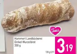 Sutterlüty Hammerl Landbäckerei Dinkel Wurzelbrot Angebot