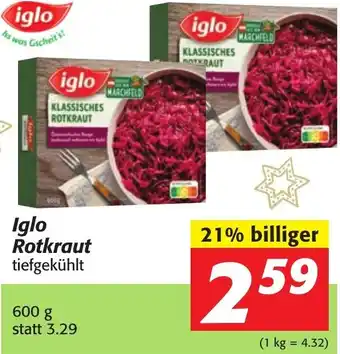 Strasser Markt Iglo Rotkraut 600g Angebot