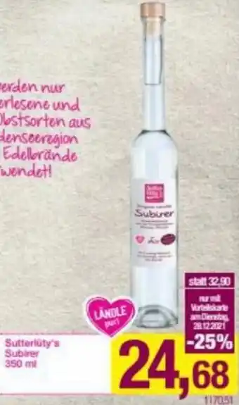 Sutterlüty Sutterlüty's Subirer 350ml Angebot