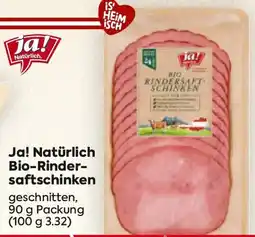 Billa ja!natürlich Bio Rindersaftschinken Angebot