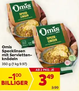 Billa Omi's Specklinsen mit Serviettenknödeln Angebot