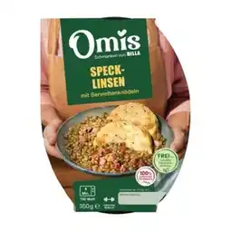 Billa Omi's Specklinsen mit Serviettenknödeln Angebot