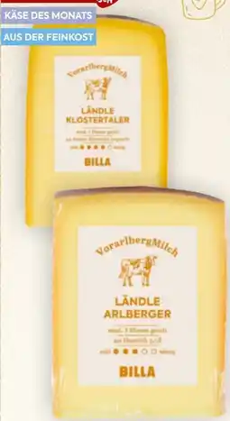 Billa Vorarlbergmilch Ländle Käse-Sortiment Angebot