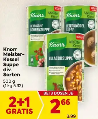Billa Knorr Meister Kessel Suppe Angebot