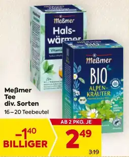 Billa Meßmer Tee Angebot