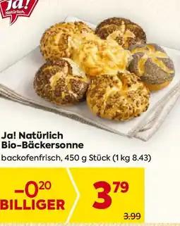 Billa ja!natürlich Bio Bäckersonne Angebot