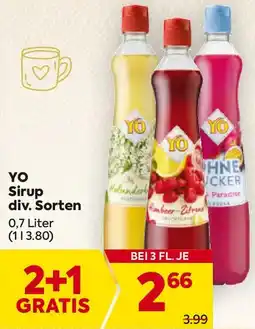 Billa YO Sirup Angebot