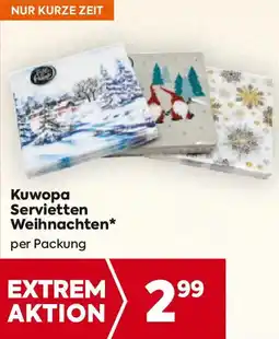 Billa Kuwopa Servietten Weihnachten Angebot