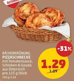 PENNY Bäckerkrönung Pizzaschnecke Angebot