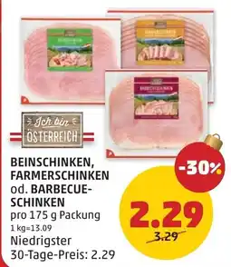 PENNY Beinschinken, farmerschinken od. barbecue- schinken Angebot