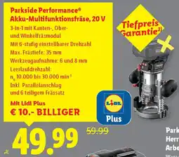 Lidl Parkside Performance Akku-Multifunktionsfräse 20 V Angebot