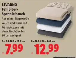 Lidl Livarno feinbiber- spannleintuch Angebot