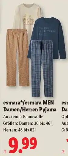 Lidl Esmara/esmara men damen/herren pyjama Angebot