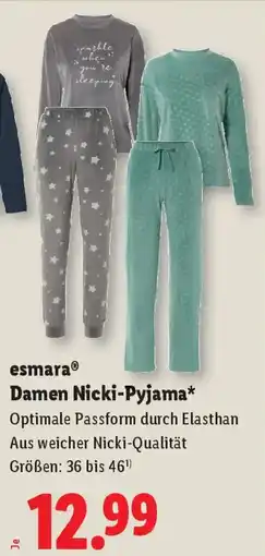 Lidl esmara Damen Nicki-Pyjama Angebot