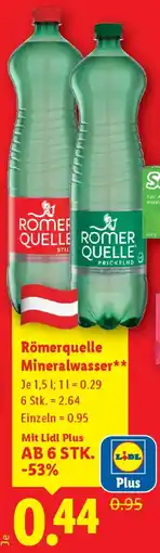 Lidl Römerquelle Mineralwasser Angebot