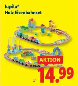 Lidl Lupilu holz eisenbahnset Angebot