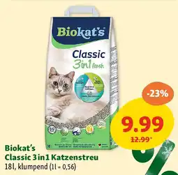 Fressnapf Biokat's Classic 3 in 1 Katzenstreu Angebot