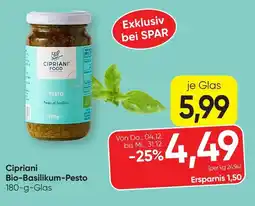 SPAR Gourmet Cipriani Bio-Basilikum-Pesto Angebot
