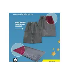 Hofer Saunatuch, Kilt Velour versch. Farben und Modelle HOFER Angebot