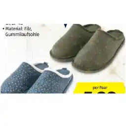 Hofer Damen-/Herren-Filzpantoffel versch. Farben und Muster HOFER Angebot