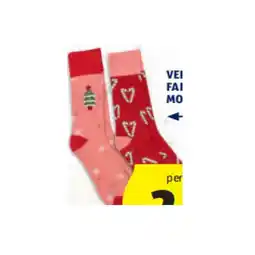 Hofer Kinder-/Damen-/Herren Xmas-Socken, Doppelpkg. versch. Farben und Modelle HOFER Angebot