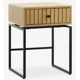 JYSK Nachttisch HEMDRUP 1 Schublade eichefarben/schwarz 3670017 JYSK Angebot
